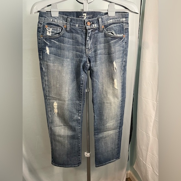 Seven‎ for all mankind straight leg crop size 27 jeans - Picture 1 of 5